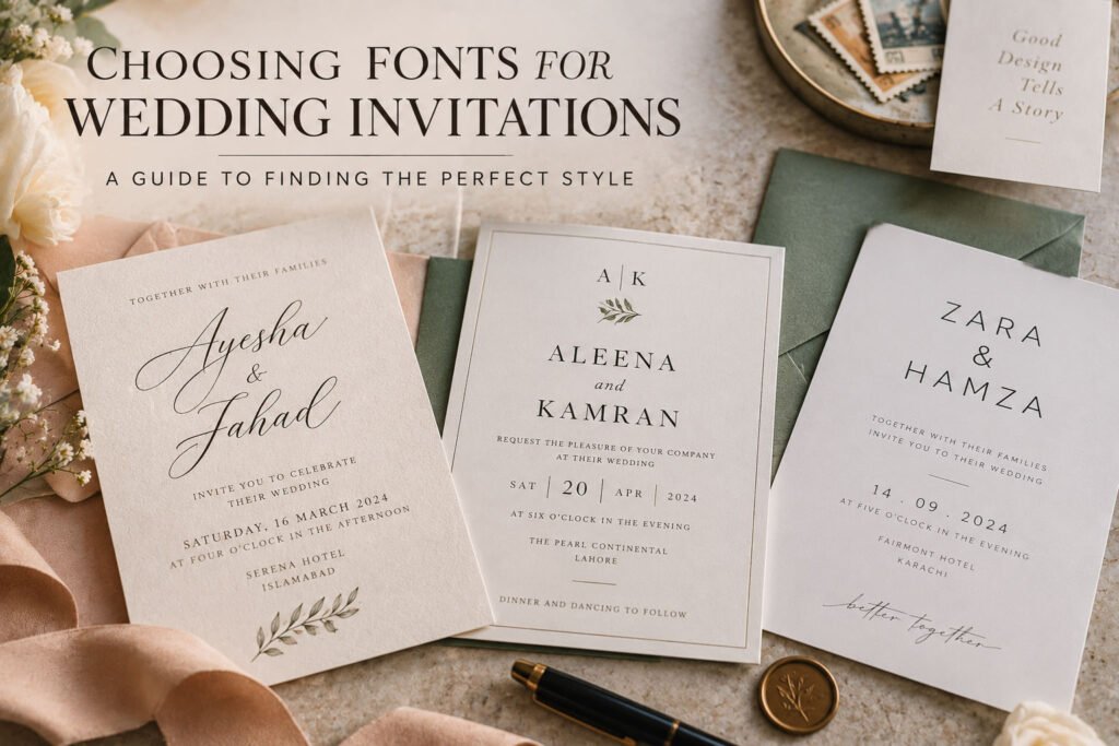 Wedding Fonts Selection and Preferences
