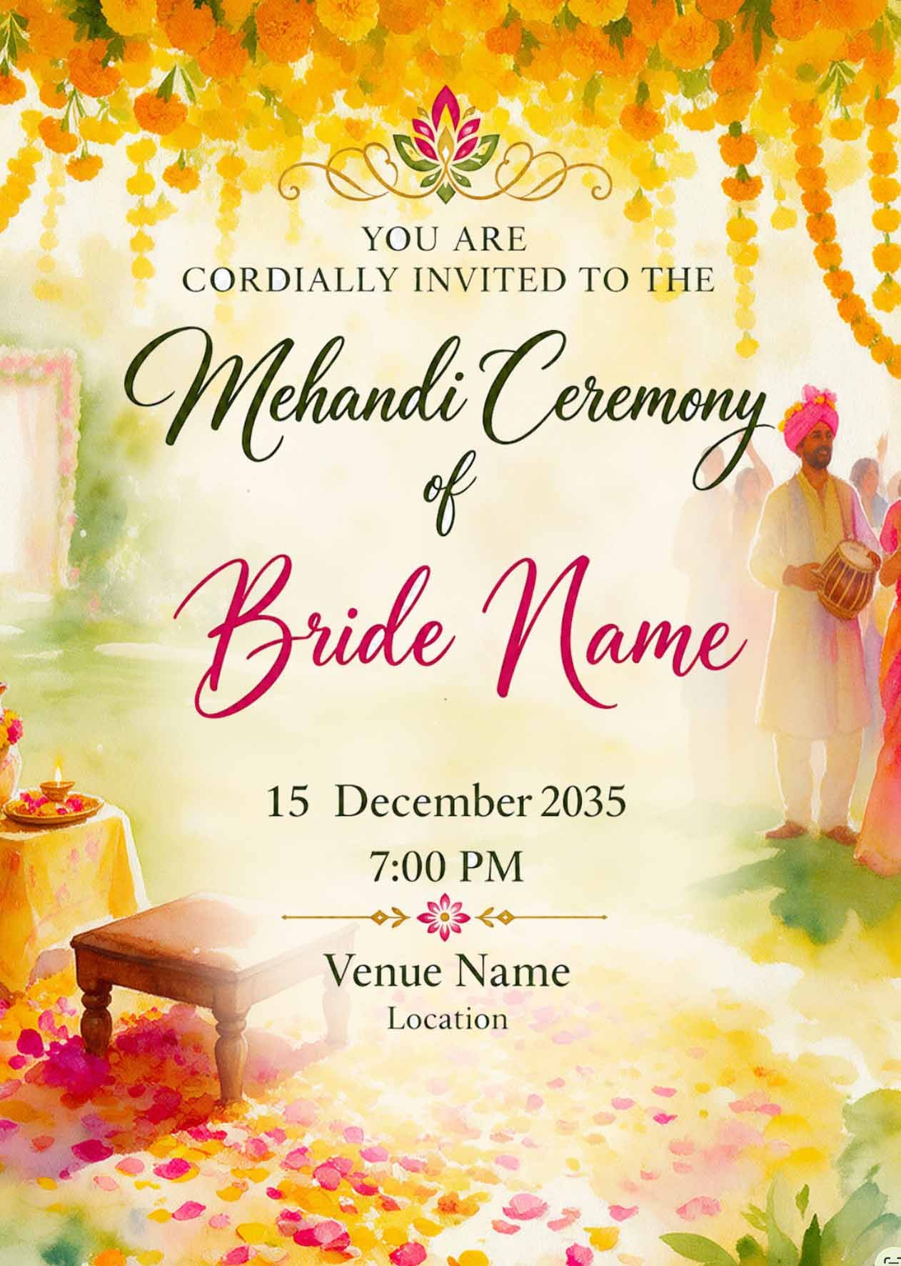 Mehandi Invitation Tool