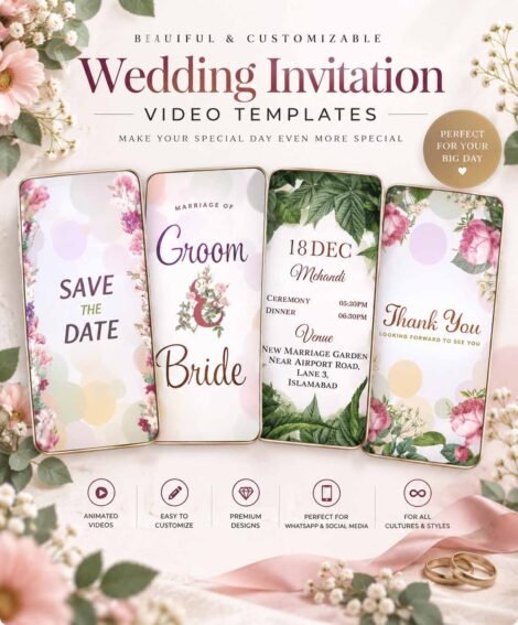 Bokeh and Lights Wedding Invitation