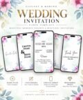 Elegant floral wedding invites