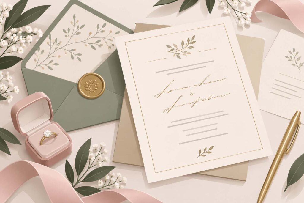Text Formatting of wedding invitation