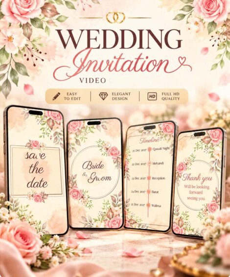 Paper Theme Wedding Invitation