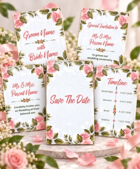 Romantic Floral Wedding Invitation