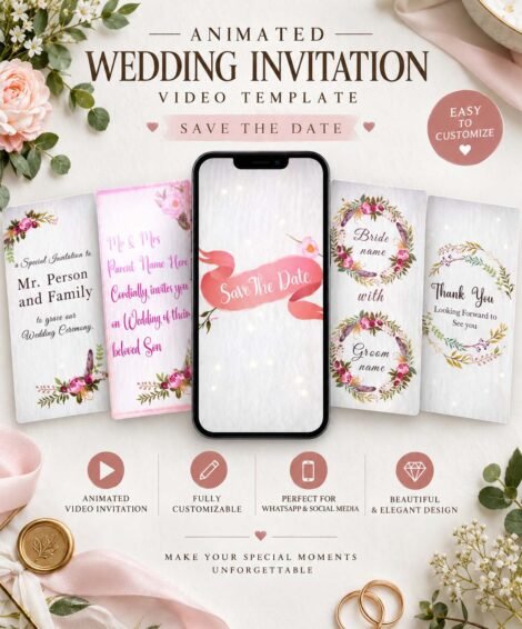 modern wedding invitation