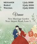 couples wedding invitation