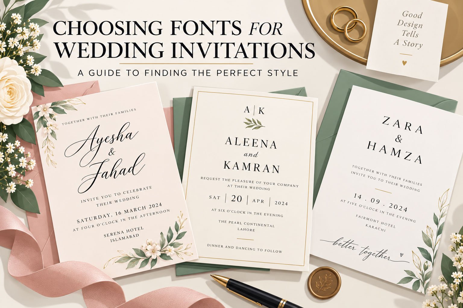 Wedding Fonts Selection That Match Your Theme