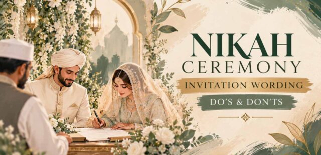 Nikah Ceremony Invitation Wording: Dos and Don’ts