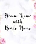 wedding invitation with dual language typography